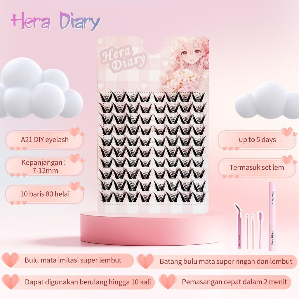 A21【FREE LEM】Bulumata Palsu Anime Douyin Cosplay Douyin Manga Big Box 10 row individual eyelash