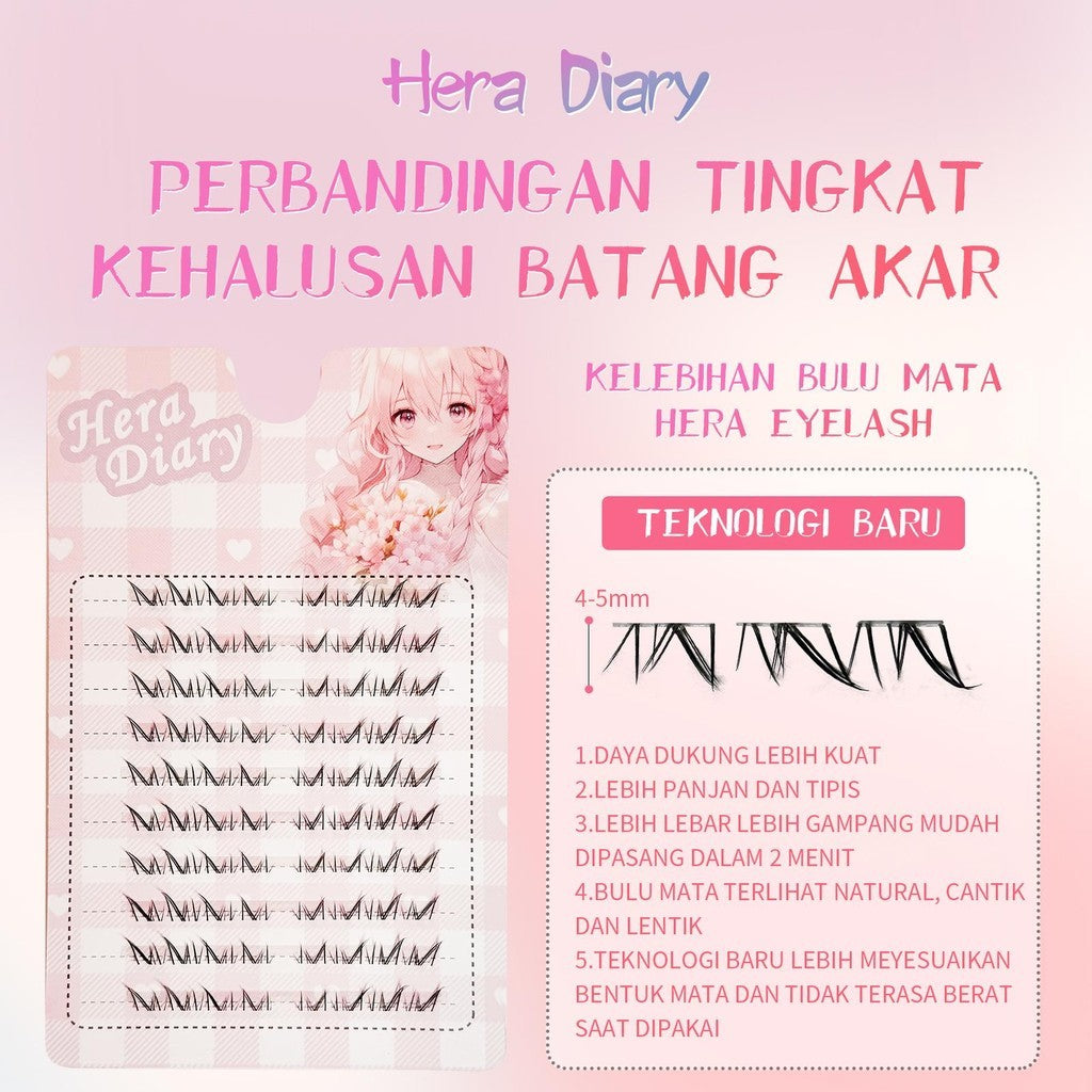 A04【FREE LEM】Bulumata Palsu bawah Anime Douyin Cosplay Douyin Manga BIg Box 10row individual eyelash