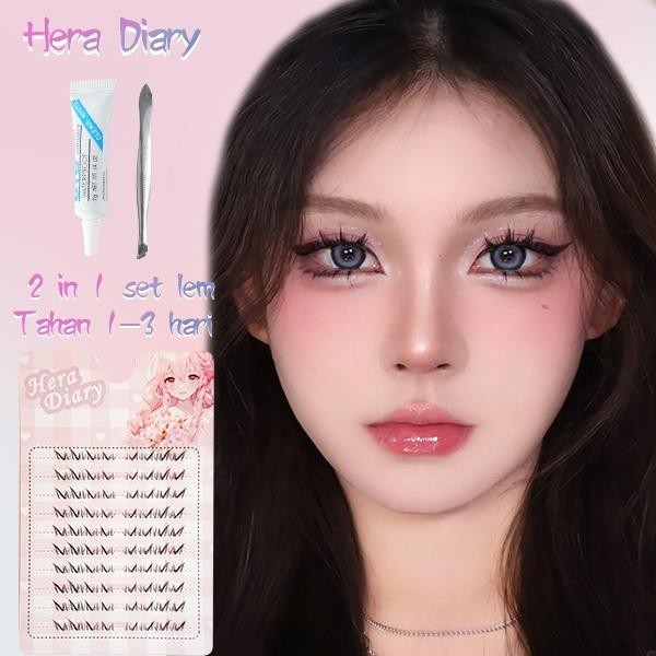 A04【FREE LEM】Bulumata Palsu bawah Anime Douyin Cosplay Douyin Manga BIg Box 10row individual eyelash