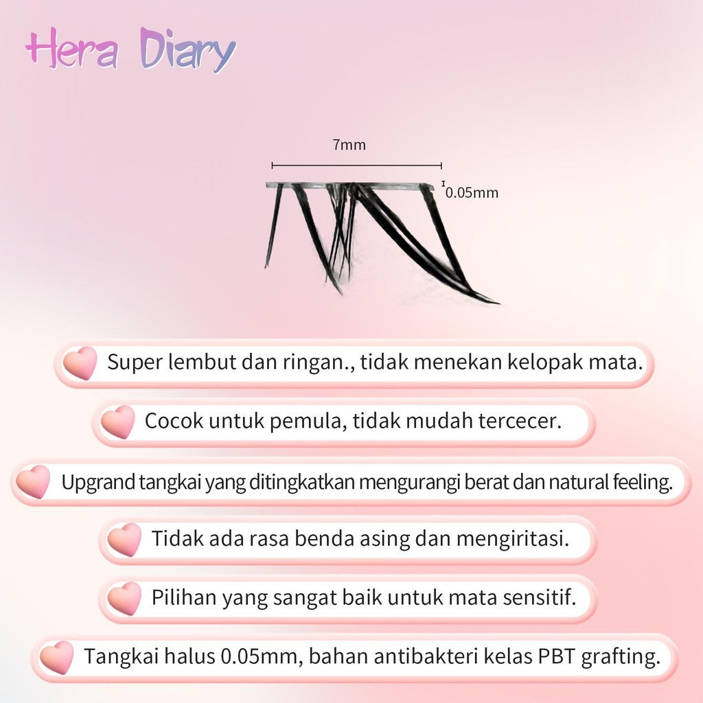 A04【FREE LEM】Bulumata Palsu bawah Anime Douyin Cosplay Douyin Manga BIg Box 10row individual eyelash