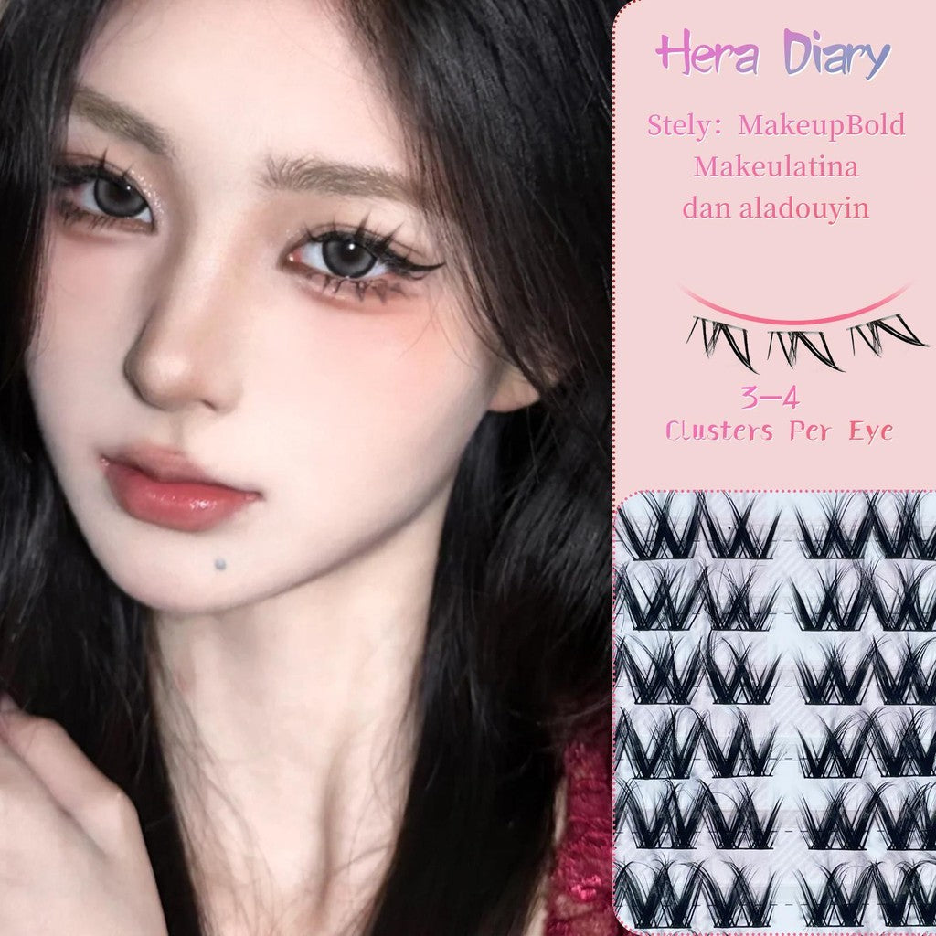A04【FREE LEM】Bulumata Palsu bawah Anime Douyin Cosplay Douyin Manga BIg Box 10row individual eyelash