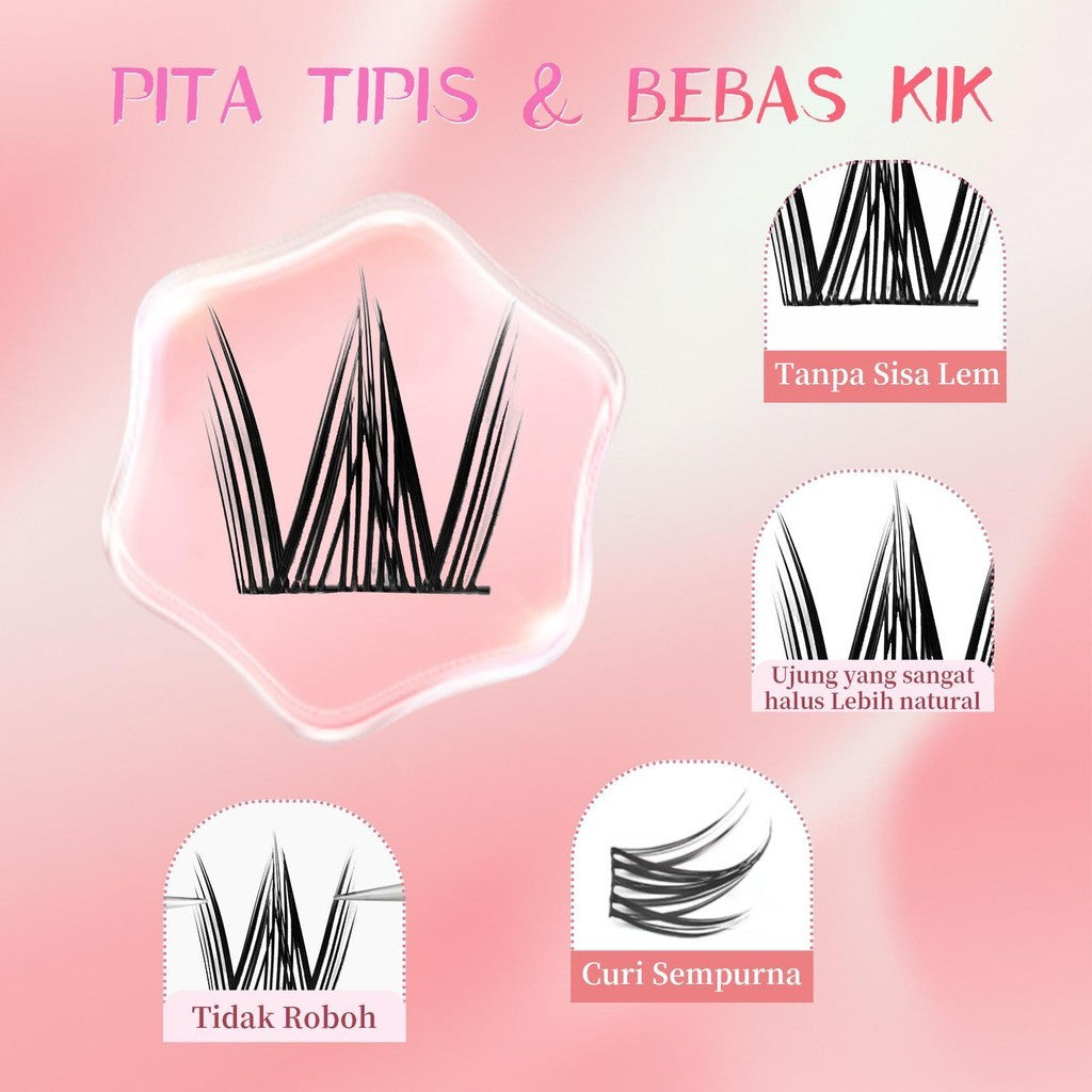 A13【GRATIS LEM】Hera Diary #D Bulu Mata Palsu Cat Eye 10Baris Eyelash Douyin Anime Cospaly fox eye