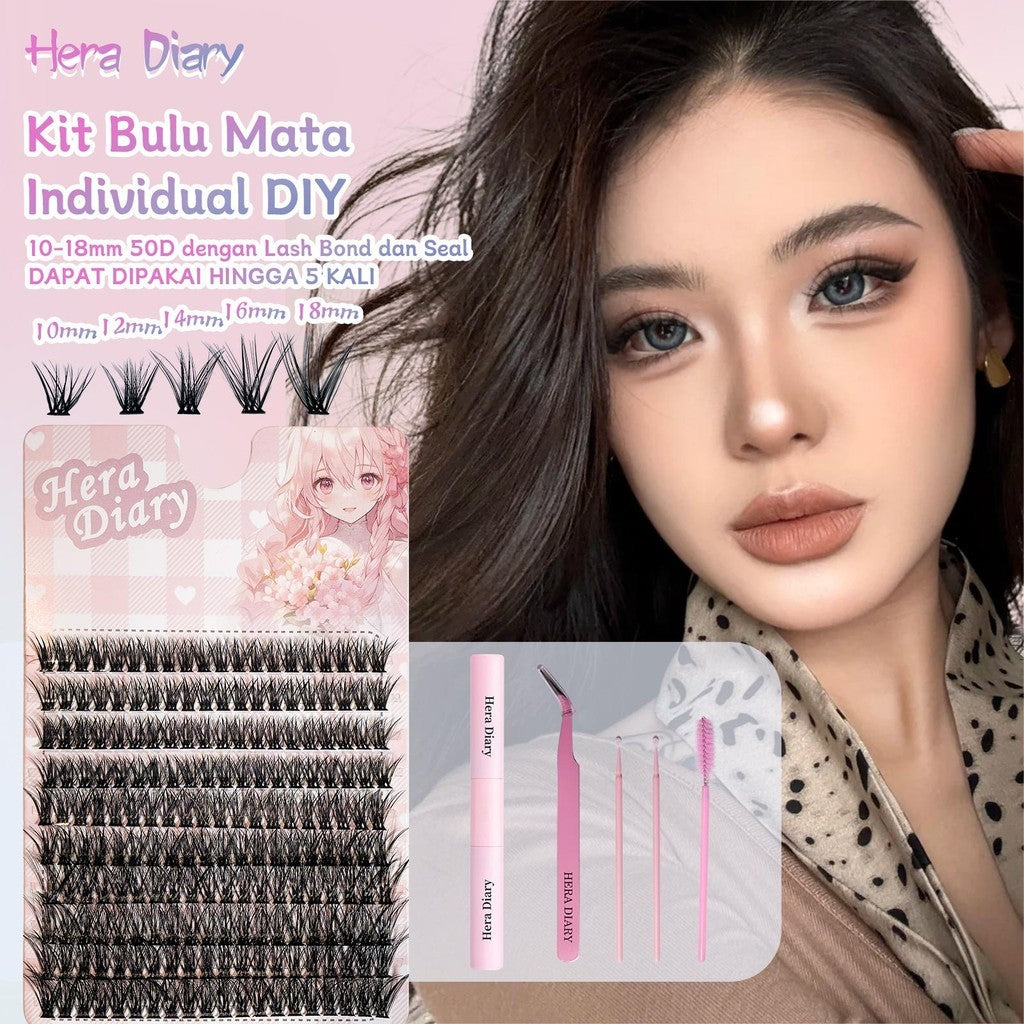 A16 Hera diary DIY Volume BuluMata Palsu10 12 14 16 18MM Eyelash ExtensionBulumata Individual Eyelashes Ekstensi Lembut