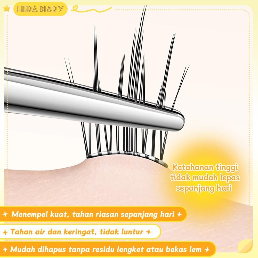 B04【LANGSUNG TEMPEL】Hera Diary bulumata palsu 10 Baris big kapasitas bulumata Won Young Eeyelash Idol Natural Douyin manga Box Pelentik anime comic baby Free pinse