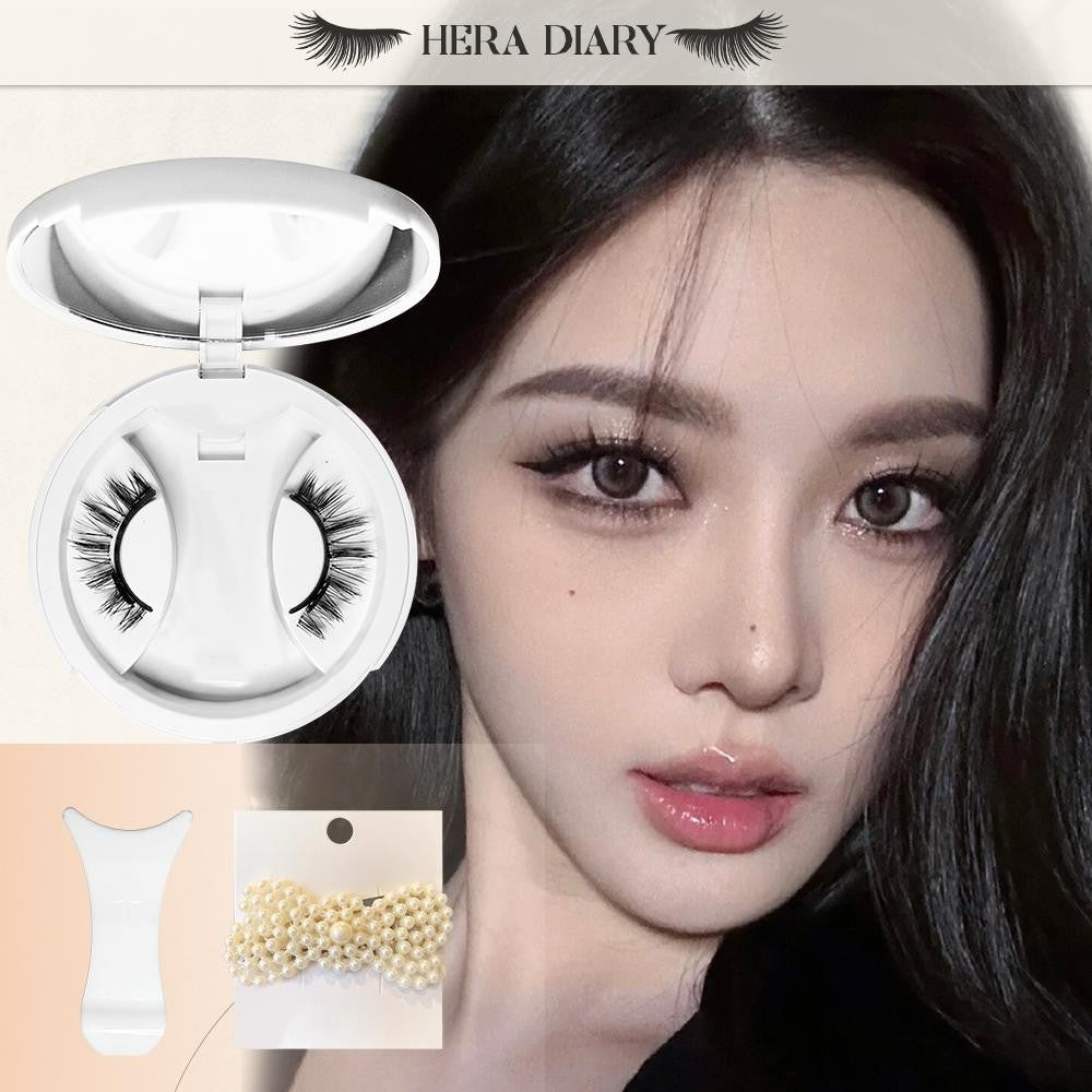 【Gratis Aplikator】MG02 Hera Diary Bulu Mata Magnetik Tanpa Lem Eyelash Magnet Douyin Instan Natural Soft Tahan Lama Bisa Berulang