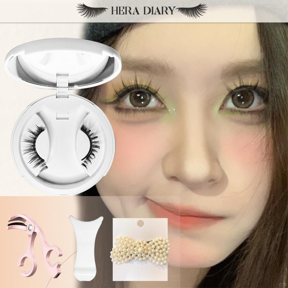 【Gratis Aplikator】MG01 Hera Diary Bulu Mata Magnetik Tanpa Lem Eyelash Magnet Douyin Instan Natural Soft Tahan Lama Bisa Berulang