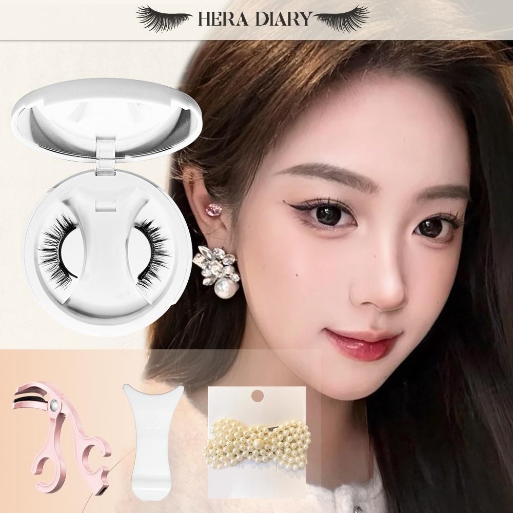 【Gratis Aplikator】MG04 Hera Diary Bulu Mata Magnetik Tanpa Lem Eyelash Magnet Douyin Instan Natural Soft Tahan Lama Bisa Berulang