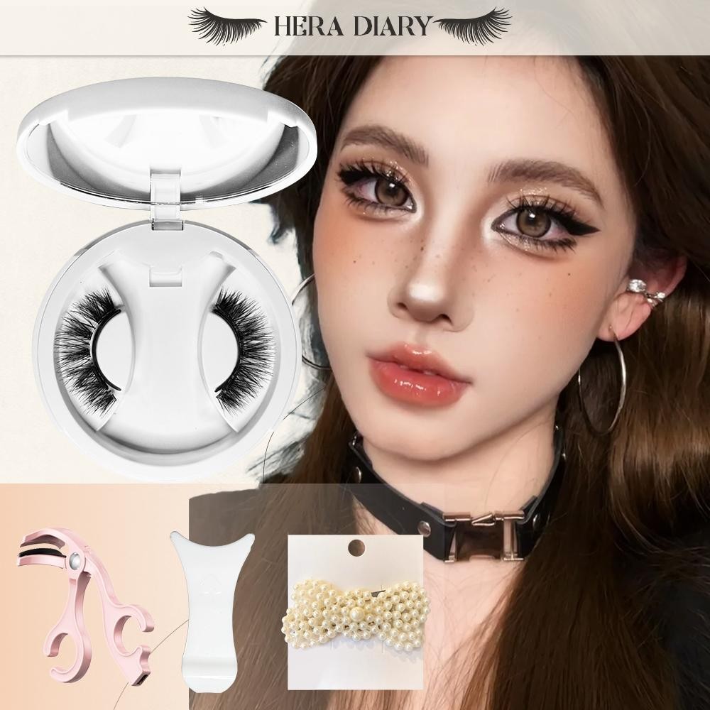 【Gratis Aplikator】MG05 Hera Diary Bulu Mata Magnetik Tanpa Lem Eyelash Magnet Douyin Instan Natural Soft Tahan Lama Bisa Berulang