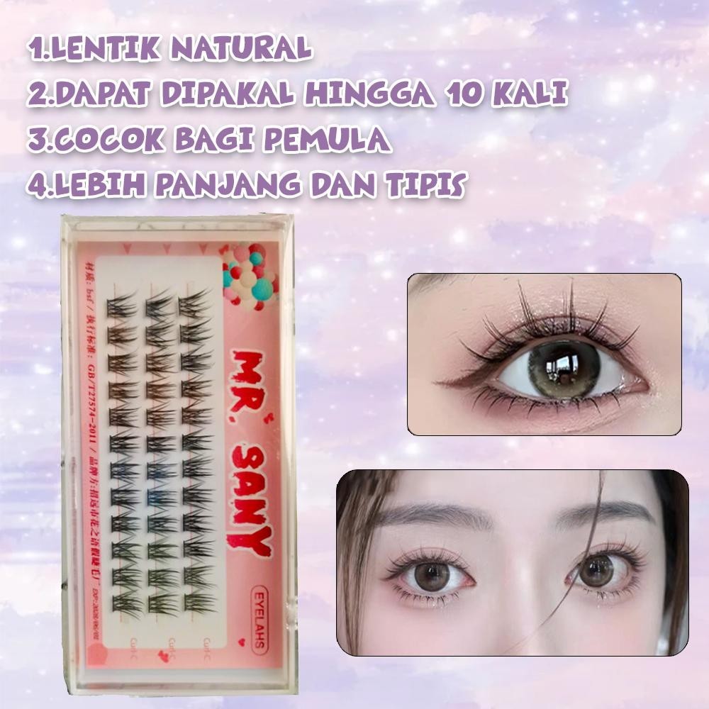 D01 [PILIH 2 DISKON 10% OFF] bulu mata palsu Berkualitas Tinggi + Lem Natural EYELASH ANIME Douyin Lash manga lashes bulu mata manga Pelentik Bulumata