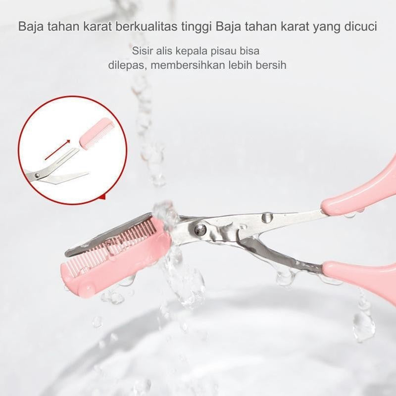 Z03 HERA DIARY 3in1 Set Gunting Alis Dan Cukur Alis | Eyebrow | Alat Kecantikan Premium | Perawatan Alis