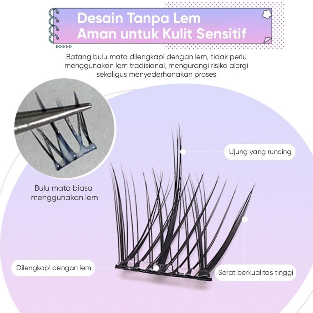 B03【TANPA LEM】Serat Kapas Premium Bulu Mata Palsu 10 Baris big kapasitas Berkualitas Tinggi Eeyelash Natural| Eye Make Up |EYELASH ANIME|EYELASH NATURAL | Eye Make Up | Douyin Lash |Big box Pelentik
