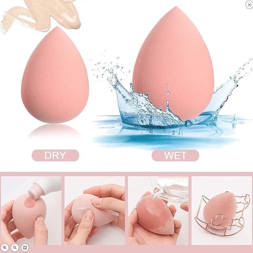 Free Kotak 4 pcs Spons Kosmetik,Telur Kecantikan,Spons Rias Blender Wajah M032