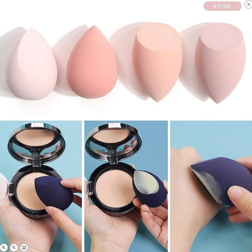 Free Kotak 4 pcs Spons Kosmetik,Telur Kecantikan,Spons Rias Blender Wajah M032