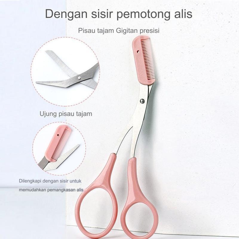 Z03 HERA DIARY 3in1 Set Gunting Alis Dan Cukur Alis | Eyebrow | Alat Kecantikan Premium | Perawatan Alis