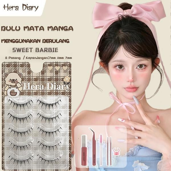 Hera Diary E08 Gratis Lem 5Pasang bulumta palsu Anime | Anemi look| bulumta palsu manga Douyin lentik COD