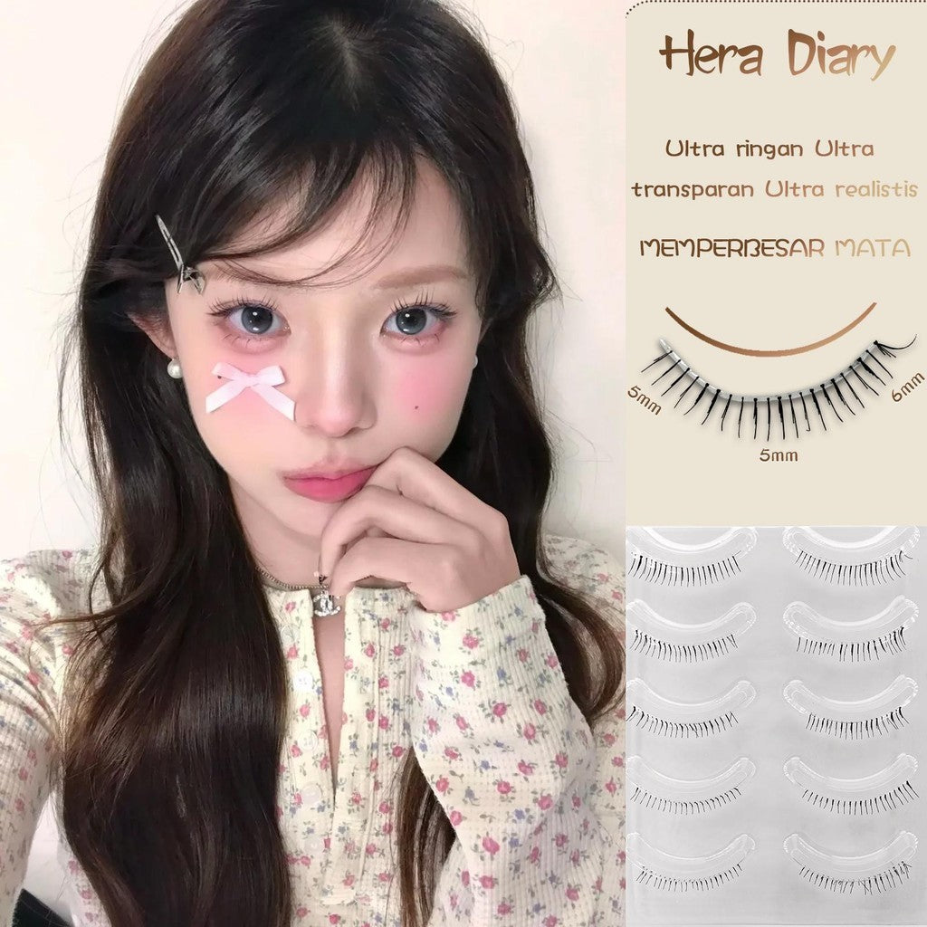 Hera Diary E06 Gratis Lem 5Pasang bulumta palsu bawah| Korea Idol look| bulumta palsu won Young Natural COD