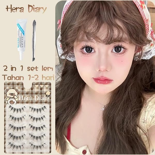 Hera Diary E09 Gratis Lem 5Pasang bulumta palsu Anime | Manga look| bulumta palsu manga Douyin lentik COD