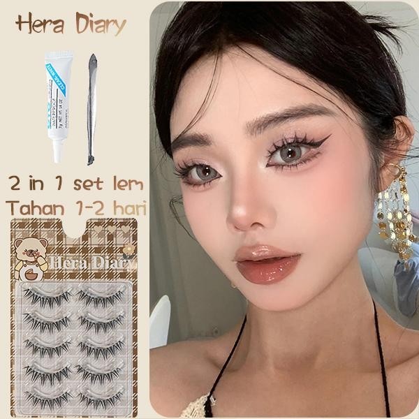 Hera Diary E10 Gratis Lem 5Pasang bulumta palsu Anime | Barbie look| bulumta palsu manga Douyin lentik COD