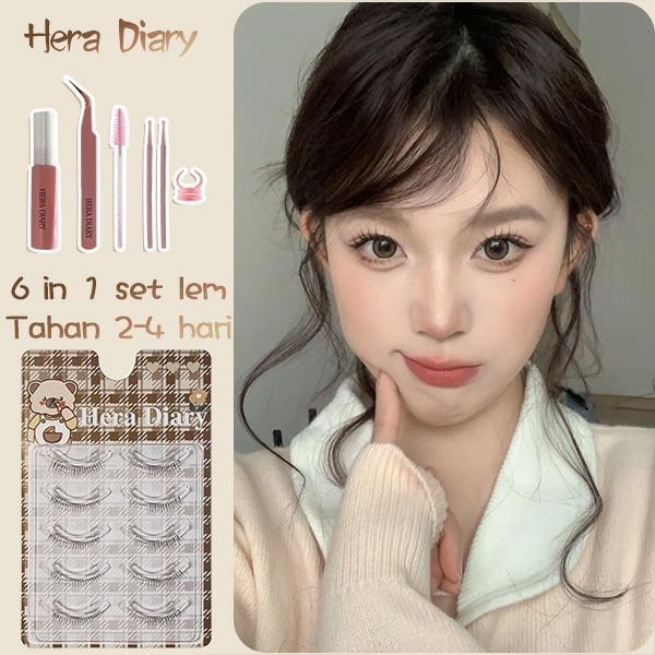 Hera Diary E06 Gratis Lem 5Pasang bulumta palsu bawah| Korea Idol look| bulumta palsu won Young Natural COD