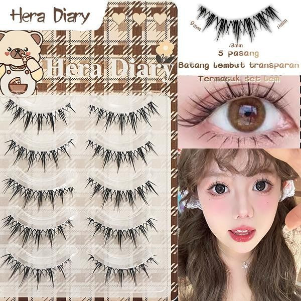Hera Diary E09 Gratis Lem 5Pasang bulumta palsu Anime | Manga look| bulumta palsu manga Douyin lentik COD