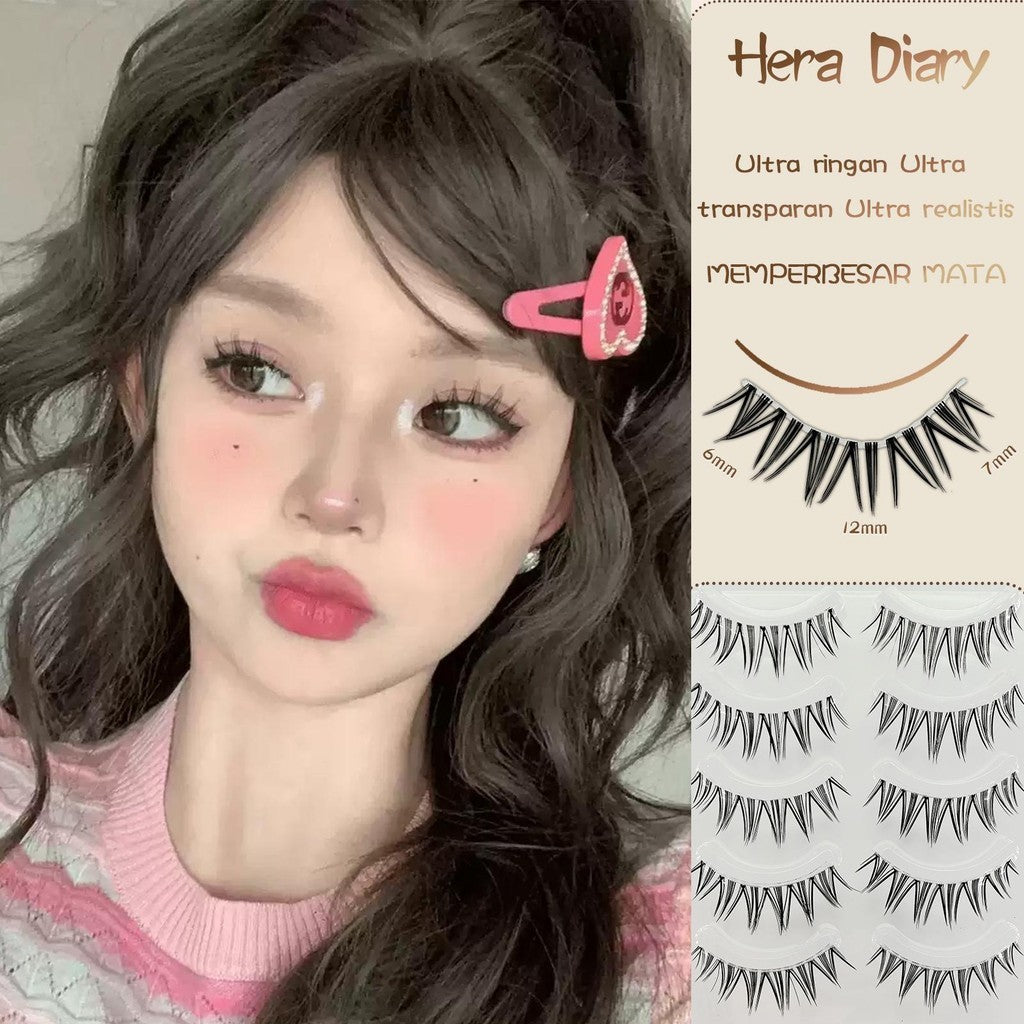 Hera Diary E10 Gratis Lem 5Pasang bulumta palsu Anime | Barbie look| bulumta palsu manga Douyin lentik COD