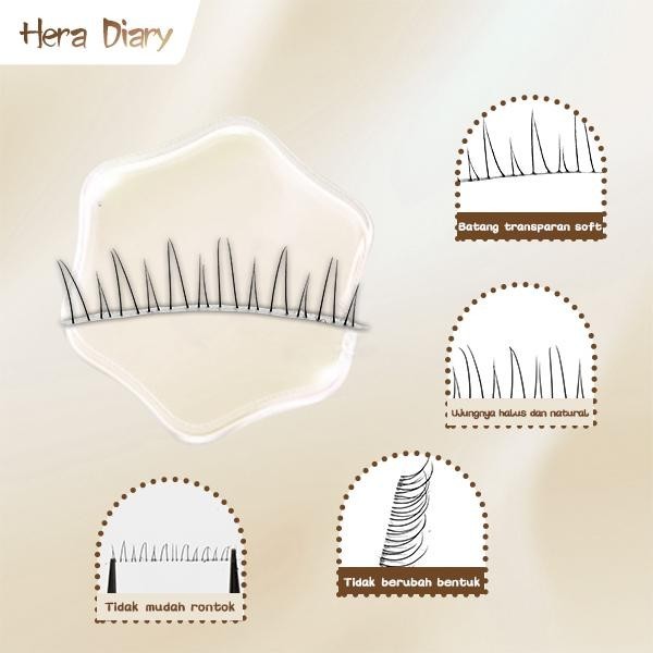 Hera Diary E05 Gratis Lem 5Pasang bulumta palsu bawah |Korea look natural bulumta palsu dolly COD