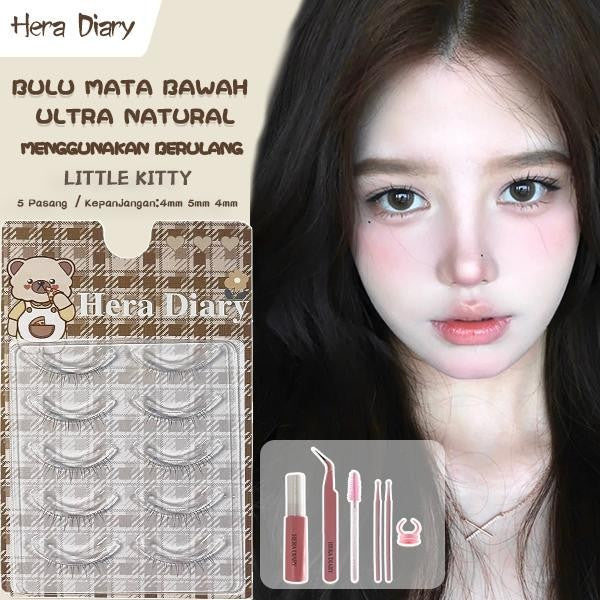 Hera Diary E05 Gratis Lem 5Pasang bulumta palsu bawah |Korea look natural bulumta palsu dolly COD