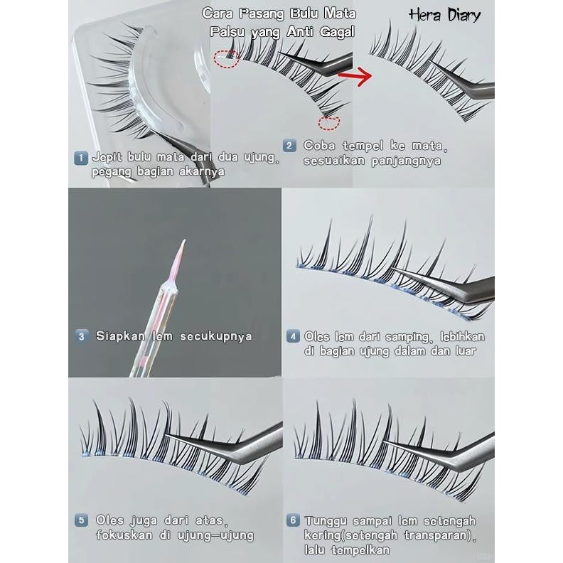 Hera Diary E05 Gratis Lem 5Pasang bulumta palsu bawah |Korea look natural bulumta palsu dolly COD
