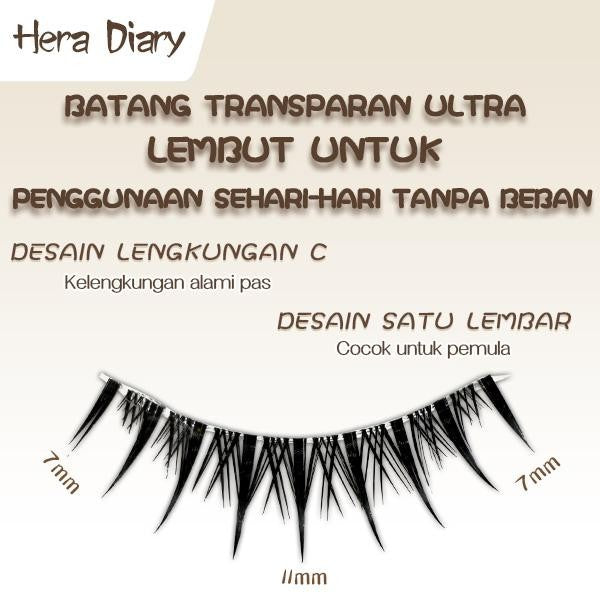 Hera Diary E08 Gratis Lem 5Pasang bulumta palsu Anime | Anemi look| bulumta palsu manga Douyin lentik COD