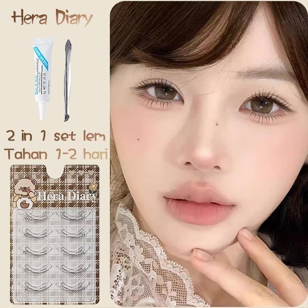 Hera Diary E06 Gratis Lem 5Pasang bulumta palsu bawah| Korea Idol look| bulumta palsu won Young Natural COD