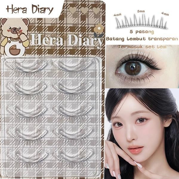 Hera Diary E05 Gratis Lem 5Pasang bulumta palsu bawah |Korea look natural bulumta palsu dolly COD
