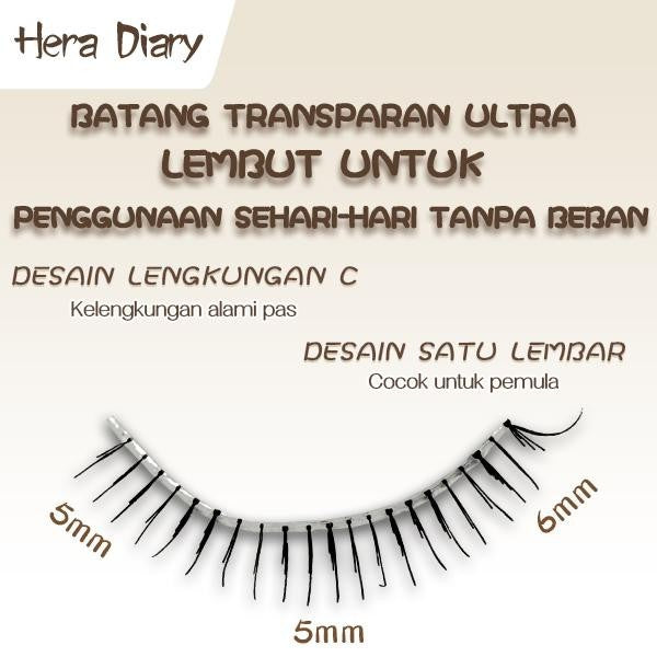 Hera Diary E06 Gratis Lem 5Pasang bulumta palsu bawah| Korea Idol look| bulumta palsu won Young Natural COD