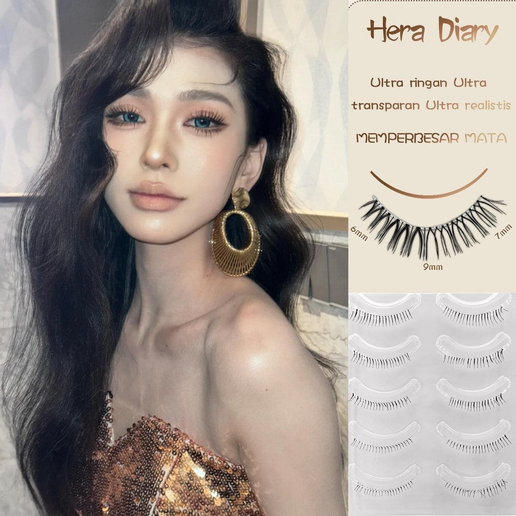 Hera Diary E07 Gratis Lem 5Pasang bulumta palsu Sunflowers| Anemi look| bulumta palsu manga Douyin COD