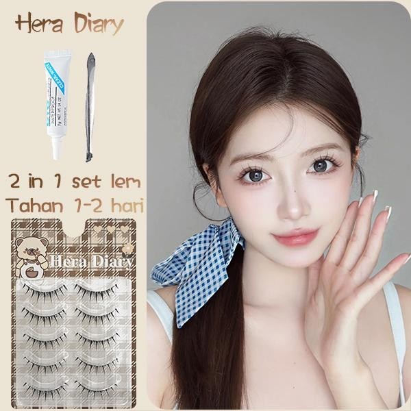 Hera Diary E08 Gratis Lem 5Pasang bulumta palsu Anime | Anemi look| bulumta palsu manga Douyin lentik COD
