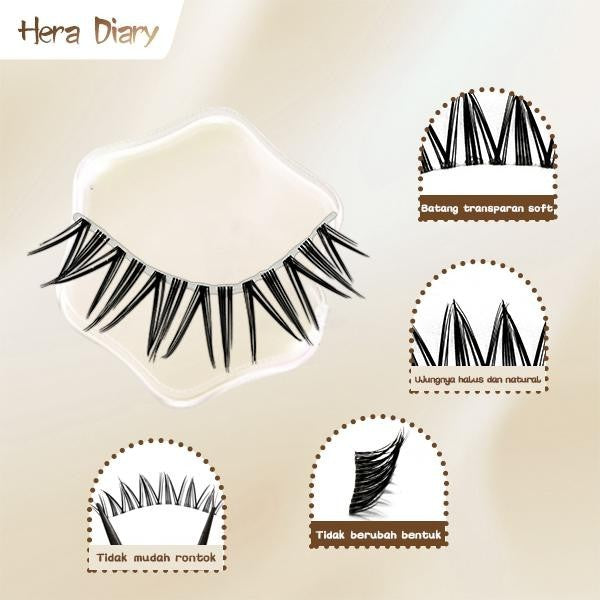 Hera Diary E10 Gratis Lem 5Pasang bulumta palsu Anime | Barbie look| bulumta palsu manga Douyin lentik COD