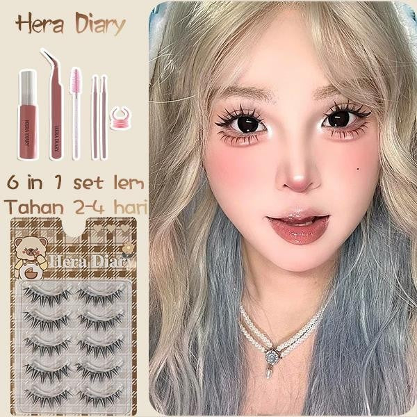 Hera Diary E10 Gratis Lem 5Pasang bulumta palsu Anime | Barbie look| bulumta palsu manga Douyin lentik COD
